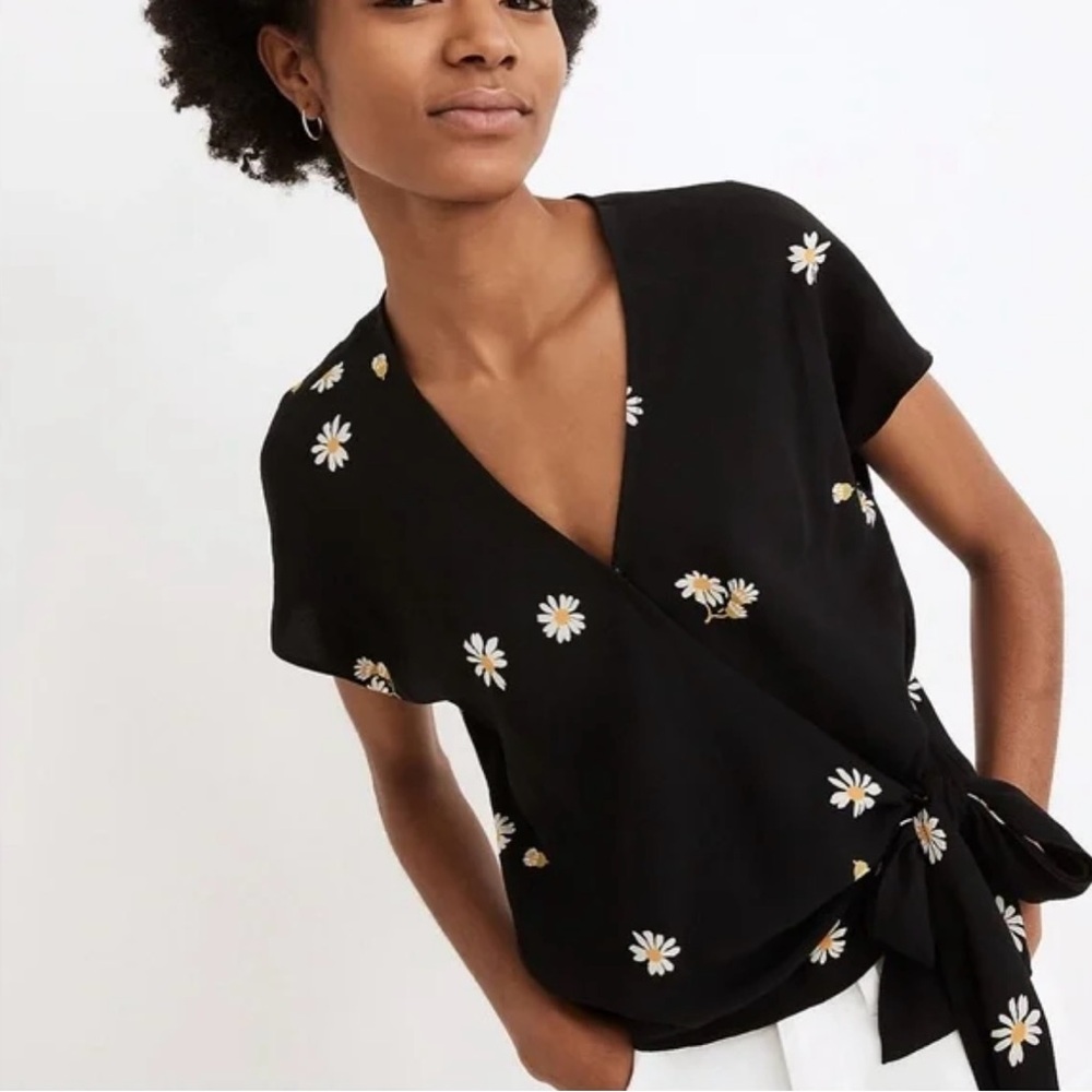 Madewell Wrap Crop Blouse Size XXS